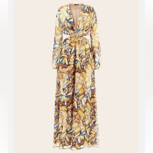NWOT Guess by Marciano Golden Wing Maxi Dress - Picture 4 of 12